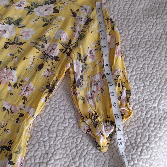 Faithful The Brand US8 Size L Yellow Floral Dress - Picture 5 of 15